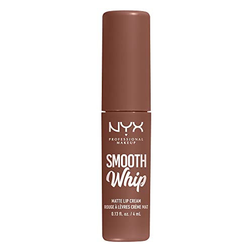 NYX PROFESSIONAL MAKEUP Smooth Whip Matte Lip Cream, Long Lasting, Moisturizing, Vegan Liquid Lipstick - Memory Foam (Cool Caramel)