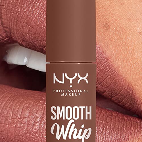 NYX PROFESSIONAL MAKEUP Smooth Whip Matte Lip Cream, Long Lasting, Moisturizing, Vegan Liquid Lipstick - Memory Foam (Cool Caramel)