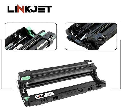 LINKJET Compatible DR221 Drum Replacement for Brother DR221CL DR-221CL Drum Unit for Use in Brother HL-3170CDW MFC-9330CDW HL-3140CW MFC-9130CW MFC-9340CDW Printer(Black,Cyan,Magenta,Yellow)