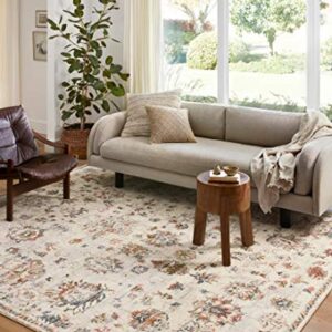 Loloi II Saban Collection SAB-09 Ivory/Multi, Traditional 5'-3" x 7'-6" Area Rug