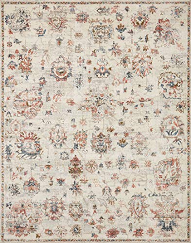 Loloi II Saban Collection SAB-09 Ivory/Multi, Traditional 5'-3" x 7'-6" Area Rug