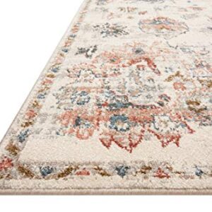 Loloi II Saban Collection SAB-09 Ivory/Multi, Traditional 5'-3" x 7'-6" Area Rug