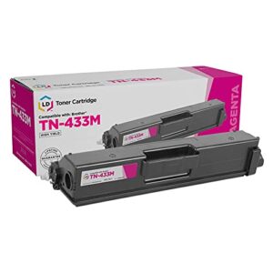 ld products compatible toner cartridge replacement for brother tn-433 tn433m high yield (magenta) for use in hl-l8260cdw, hl-l8360cdw, hl-l8360cdwt, hl-l9310cdw, mfc-l8610cdw, mfc-l9570cdwt