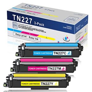 vit 3 pack (1c+1m+1y)toner compatible tn227 tn-227 tn227c tn227m tn-227y toner cartridge replacement for brother mfc 3770cdw l3750cdw l3730cdw hl 3230cdw 3270cdw 3290cdw dcp l3510cdw l3550cdw printer
