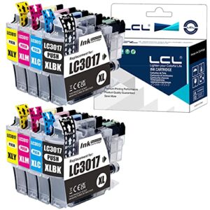 lcl compatible ink cartridge replacement for brother lc3017 lc-3017 xl lc3017bk lc3017c lc3017m lc3017y mfc-j5330dw mfc-j6530dw mfc-j6730dw mfc-j6930dw mfc-j5335dw (8-pack 2bk 2cyan 2magenta 2yellow)