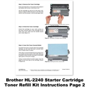 Brother HL 2240 Starter Cartridge Toner Refill Kit