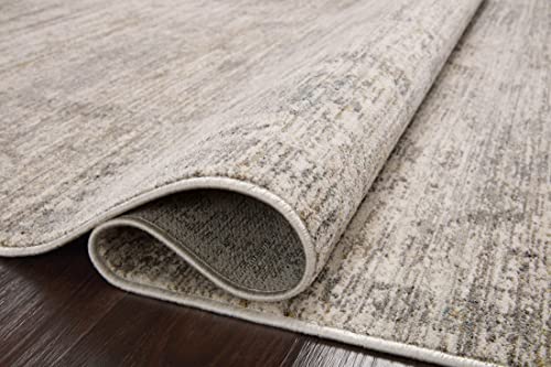 Magnolia Home by Joanna Gaines x Loloi Millie Collection MIE-01 Silver / Dove 7'-10" x 10' Area Rug