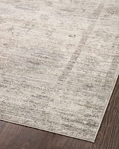 Magnolia Home by Joanna Gaines x Loloi Millie Collection MIE-01 Silver / Dove 7'-10" x 10' Area Rug