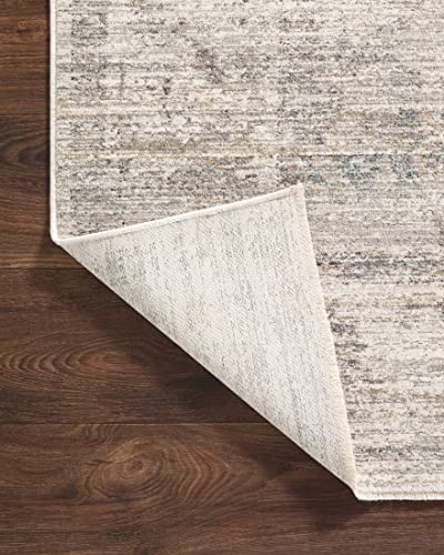 Magnolia Home by Joanna Gaines x Loloi Millie Collection MIE-01 Silver / Dove 7'-10" x 10' Area Rug