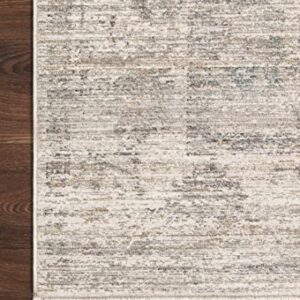 Magnolia Home by Joanna Gaines x Loloi Millie Collection MIE-01 Silver / Dove 7'-10" x 10' Area Rug