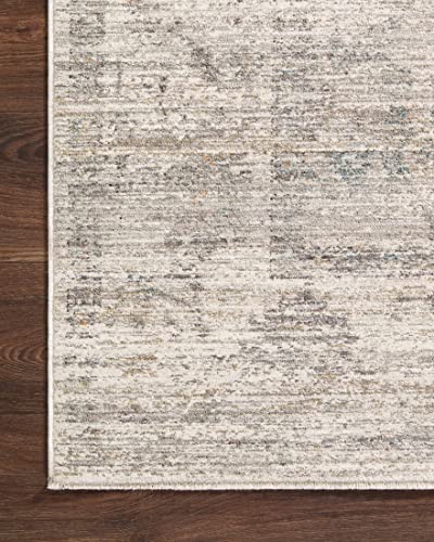 Magnolia Home by Joanna Gaines x Loloi Millie Collection MIE-01 Silver / Dove 7'-10" x 10' Area Rug