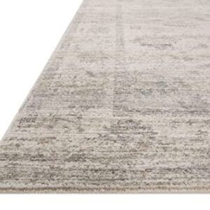 Magnolia Home by Joanna Gaines x Loloi Millie Collection MIE-01 Silver / Dove 7'-10" x 10' Area Rug