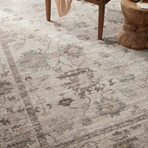 Magnolia Home by Joanna Gaines x Loloi Millie Collection MIE-01 Silver / Dove 7'-10" x 10' Area Rug