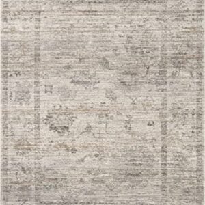 Magnolia Home by Joanna Gaines x Loloi Millie Collection MIE-01 Silver / Dove 7'-10" x 10' Area Rug