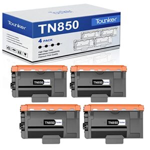 tn850 tn 850 toner cartridge compatible toner replacement for brother tn850 tn820 tn 850 tn-850 tn 820for brother hl-l6200dw mfc-l5850dw mfc-l5900dw mfc-l5700dw hl-l5200dw high yield printer (4 black)