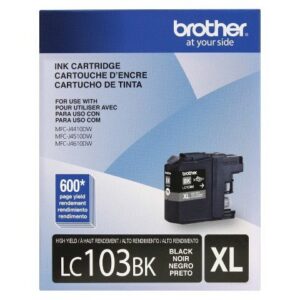 brother high yield color ink cartridge – black (lc103bkc)
