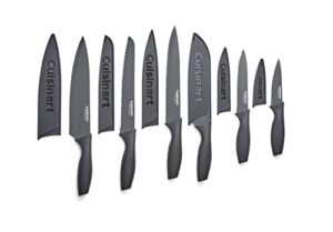 cuisinart advantage color collection 12-piece knife set with blade guards, matte black