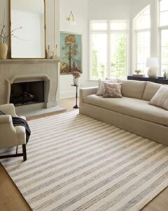 loloi chris loves julia x chris collection chr-05 ivory/slate, transitional 9′-3″ x 13′ area rug