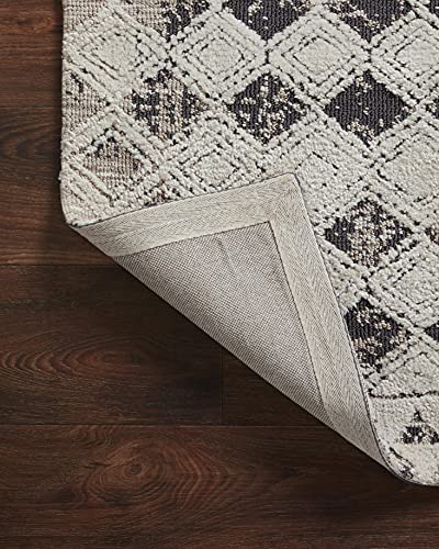 Justina Blakeney x Loloi Yeshaia Collection YES-02 Black/Neutral Transitional 7'-9" x 9'-9" Area Rug