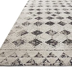 Justina Blakeney x Loloi Yeshaia Collection YES-02 Black/Neutral Transitional 7'-9" x 9'-9" Area Rug