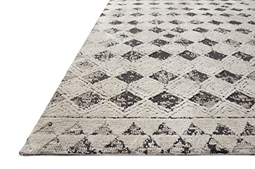 Justina Blakeney x Loloi Yeshaia Collection YES-02 Black/Neutral Transitional 7'-9" x 9'-9" Area Rug