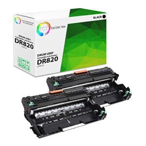 tct premium compatible drum unit replacement for brother dr-820 dr820 black works with brother dcp-l5500dn l5600dn, hl-l6200dwt l6300dw, mfc-l5700dw l5900dw l6800dw printers (50,000 pages) – 2 pack