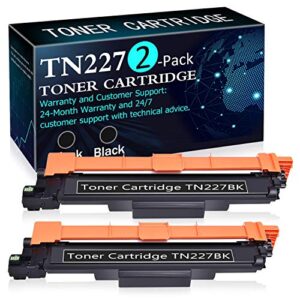 2 pack black tn227 high yield toner replacement for brother mfc-l3710cw mfc-l3730cdw mfc-l3750cdw mfc-l3770cdw dcp-l3510cdw dcp-l3550cdw hl-l3210cw hl-l3230cdw hl-l3230cdn hl-l3270cdw hl-l3290cdw