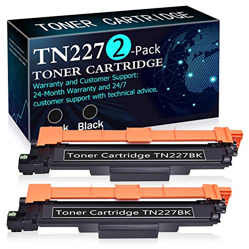 2 Pack Black TN227 High Yield Toner Replacement for Brother MFC-L3710CW MFC-L3730CDW MFC-L3750CDW MFC-L3770CDW DCP-L3510CDW DCP-L3550CDW HL-L3210CW HL-L3230CDW HL-L3230CDN HL-L3270CDW HL-L3290CDW