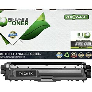 RT TN221BK Toner Compatible Replacement for Brother TN221 TN-221 TN225 | Works with MFC-9130CW 9330CDW HL-3140CW 3170CDW 3180CDW | Black Printer Ink Cartridge