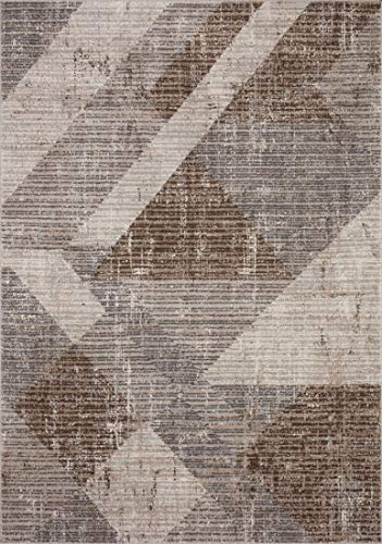 Loloi II Austen Collection AUS-04 Stone/BARK, Contemporary 6'-7" x 9'-2" Area Rug