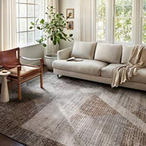 Loloi II Austen Collection AUS-04 Stone/BARK, Contemporary 6'-7" x 9'-2" Area Rug