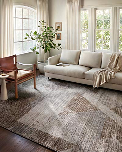 Loloi II Austen Collection AUS-04 Stone/BARK, Contemporary 6'-7" x 9'-2" Area Rug