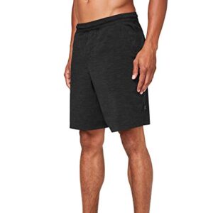 Lululemon Athletica Mens Pace Breaker Short Linerless (Heather Allover Deep Coal Black, M)