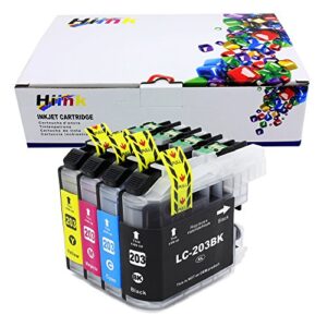 hi ink 4 pack lc203xl ink cartridges for brother mfc-j460dw mfc-j4320dw mfc-j4420dw mfc-j460dw mfc-j4620dw mfc-j480dw mfc-j485dw mfc-j5520dw mfc-j5620dw mfc-j5720dw mfc-j680dw mfc-j880dw mfc-j885dw