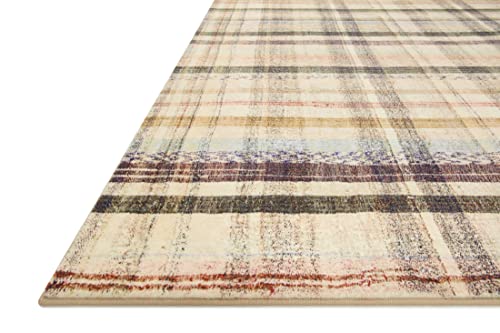 Loloi Chris Loves Julia x Humphrey Collection HUM-02 Ivory/Multi, Contemporary 2'-0" x 5'-0" Accent Rug feat. CloudPile™