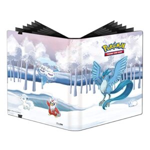 ultra pro – pokémon gallery series frosted forest 9-pocket pro binder – store and protect up to 360 standard size cards in side loading pockets, perfect for collectible trading cards and gaming cards