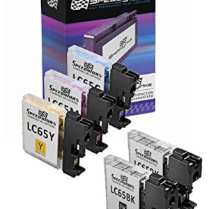 Speedy Inks Compatible Ink Cartridge Replacement for Brother LC65 High-Yield (2 Black, 1 Cyan, 1 Magenta, 1 Yellow, 5-Pack)