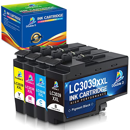 DOUBLE D Compatible LC3039 Ink Cartridges Replacement for Brother LC3039 LC3039XXL LC-3039BK LC3037 LC3037BK LC-3037XXL,Work for Brother MFC-J5945DW MFC-J6945DW MFC-J5845DW MFC-J6545DW(4 Pack)