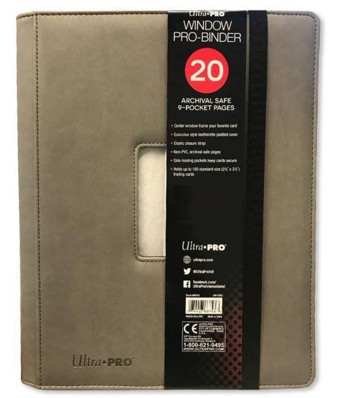 Ultra Pro Premium PRO-BINDER Padded Leatherette 9-Pocket Album with Center Window for Pokemon, YuGiOh, Magic Cards and Photocards! Also for Baseball & Sports Cards!