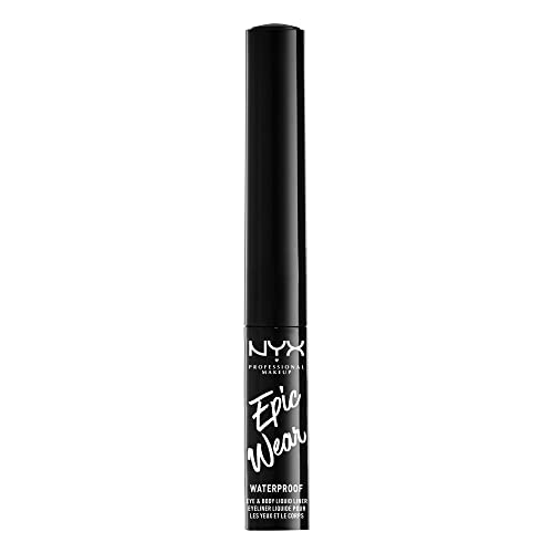 NYX PROFESSIONAL MAKEUP Epic Wear Metallic Liquid Liner, Long-Lasting Waterproof Eyeliner - Black Metal