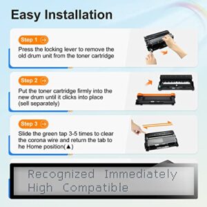 TN660+DR630 TESEN Compatible Toner and Drum Cartridge Replacement for Brother TN660 DR630 for use with MFC-L2700DW HL-L2300D HL-L2320D HL-L2340DW HL-L2360DN HL-L2380DW DCP-L2540DW (1 Drum + 3Toners)