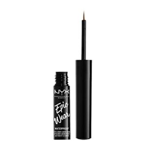 NYX PROFESSIONAL MAKEUP Epic Wear Metallic Liquid Liner, Long-Lasting Waterproof Eyeliner - Brown Metal