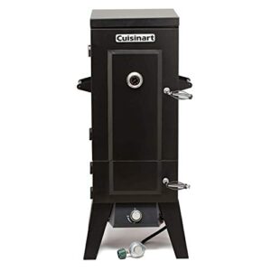 cuisinart cos-244 vertical propane smoker with temperature & smoke control, four removable shelves, 36″, black