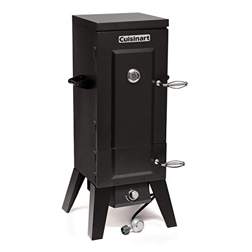 Cuisinart COS-244 Vertical Propane Smoker with Temperature & Smoke Control, Four Removable Shelves, 36", Black