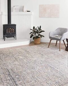 loloi ii lucia collection luc-01 grey/sunset, transitional 7′-9″ x 10′-6″ area rug