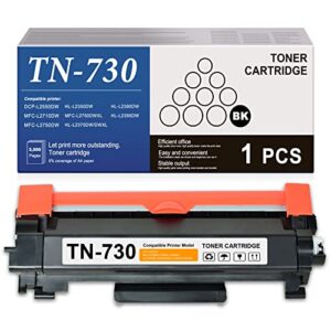 (3,000 pages high yield) tn730 toner cartridge black replacement for brother tn-730 mfc-l2710dw mfc-l2750dw dcp-l2550dw hl-l2350dw hl-l2370dw hl-l2390dw printer toner, tn7301pk