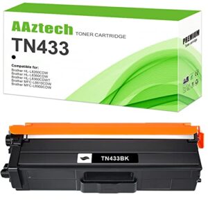 a aztech compatible toner cartridge replacement for brother tn433 tn-433 tn433bk tn431 for brother mfc-l8900cdw hl-l8360cdw hl-l8260cdw mfc-l8610cdw hl-l8360cdwt (black, 1-pack)