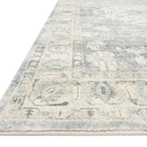 Loloi II Rosette Collection ROS-07 Denim/Fog, Traditional 7'-6" x 9'-6" Area Rug