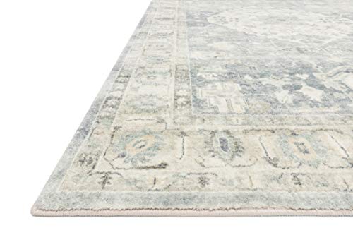 Loloi II Rosette Collection ROS-07 Denim/Fog, Traditional 7'-6" x 9'-6" Area Rug