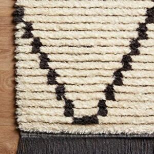 Loloi Chris Loves Julia x Alice ALI-04 Cream/Charcoal Geometric Area Rug 7'-9" x 10'